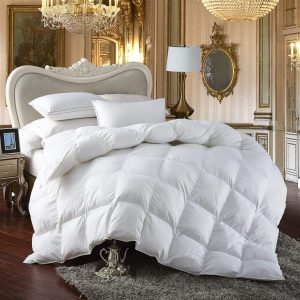 Goose Down Filling, 1200 Count Yarn, 100% Cotton Down Comforter